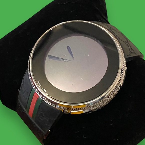 AUTHENTIC Gucci I-Gucci MENS 5.37 CTW Diamond Digital Watch NICE!!! - Picture 5 of 16